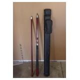 Halex Graphite 58' Two Piece Pool Cue w/Case