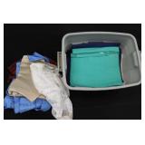 Tub full of Table Clothes