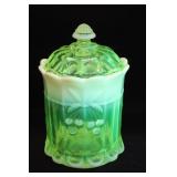 Vintage Mosser Glass Biscuit Jar w/ Lid