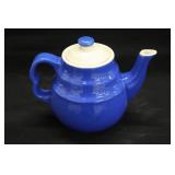 Porcelain  Cobalt Blue Teapot