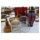 Birdcages, Lamp, Apple Basket, Vase