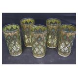 MCM Gold Valencia Highball Glasses