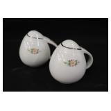 Hall Rose White Salt & Pepper Shakers