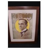 Vintage "My Buddy" Sheet Music Framed Picture