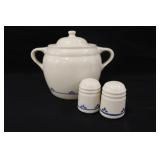 Roseville 3qt. Beanpot & Salt & Pepper Shakers