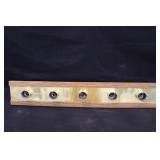 36" Wood & Brass Vanity Light