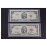 1953 Red Seal $2 Bills