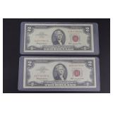 1953 Red Seal $2 Bills