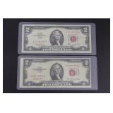 1953 Red Seal $2 Bills