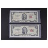 1953 C Red Seal $2 Bills