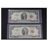 1953 Red Seal $2 Bills