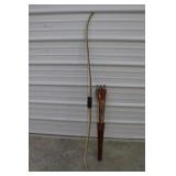 Vintage Fiberglass Bow & Quiver
