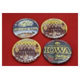 Iowa Hawkeye Peach & Rosebowl Buttons