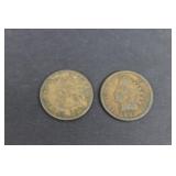 1884 &1889 Indian Head Pennies