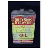 Riley Bros. Burlington Iowa Oil Tin