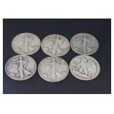 Silver Walking Liberty Half Dollars