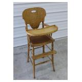 Oak High Chair