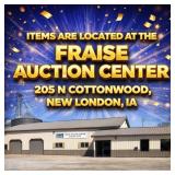 Items Are Located At Fraise Auction Center, 205 N