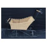 Large Decorative Wicker Sleigh