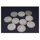 Silver Franklin Half Dollars