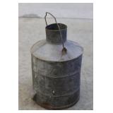 Primitive Galvanized Milk Canister