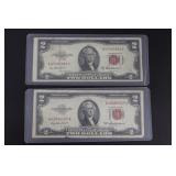 1953 A Red Seal $2 Bills