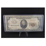 1929 $20 Issued by Drovers National Bank of Chicag