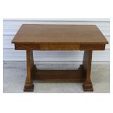 Antique Mission Oak Library Table