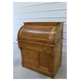 Antique Oak Cylinder Desk