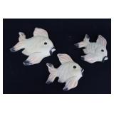MCM Chalkware Fish Wall hangers