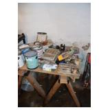 Saw horses, paint and hardware