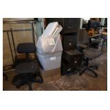 Desk Chairs, File Cabinet & Storage Tubs