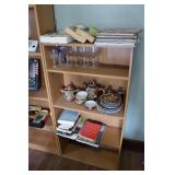 Pressed Wood Bookcase & Contents