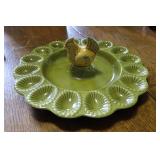 California Pottery Chicken Egg Plate