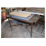 Antique Dining Table & Shelving Unit