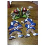 Vintage Football Bookends & Wallhangers