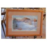 Atwater "The Frozen Pond" Framed Pastel