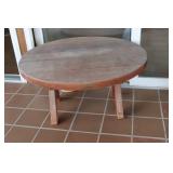 33" Round Redwood Side Table