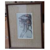 Original David Garrison Charcoal Framed Artwork