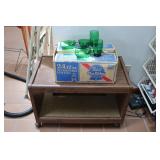 TV Stand & Green Dishware