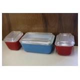 Vintage Set of Pyrex Refrigerator Dishes