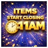 Items Start Closing June 29th At 11 Am