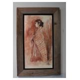 David Garrison Conte Crayon Framed Art