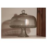 Covered Glass Cake Plate