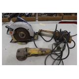 Circular Saw, Angle Grinder & Trouble Light