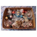 Vintage Colored Glass Christmas Ornaments
