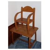 Childs Oak Desk & Chair