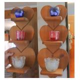 2 Heart Shaped Shelves