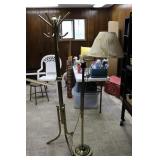 Brass Lamp & Hall Tree