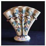 Weller Pottery Voile Flared Apple Tree Fan Vase